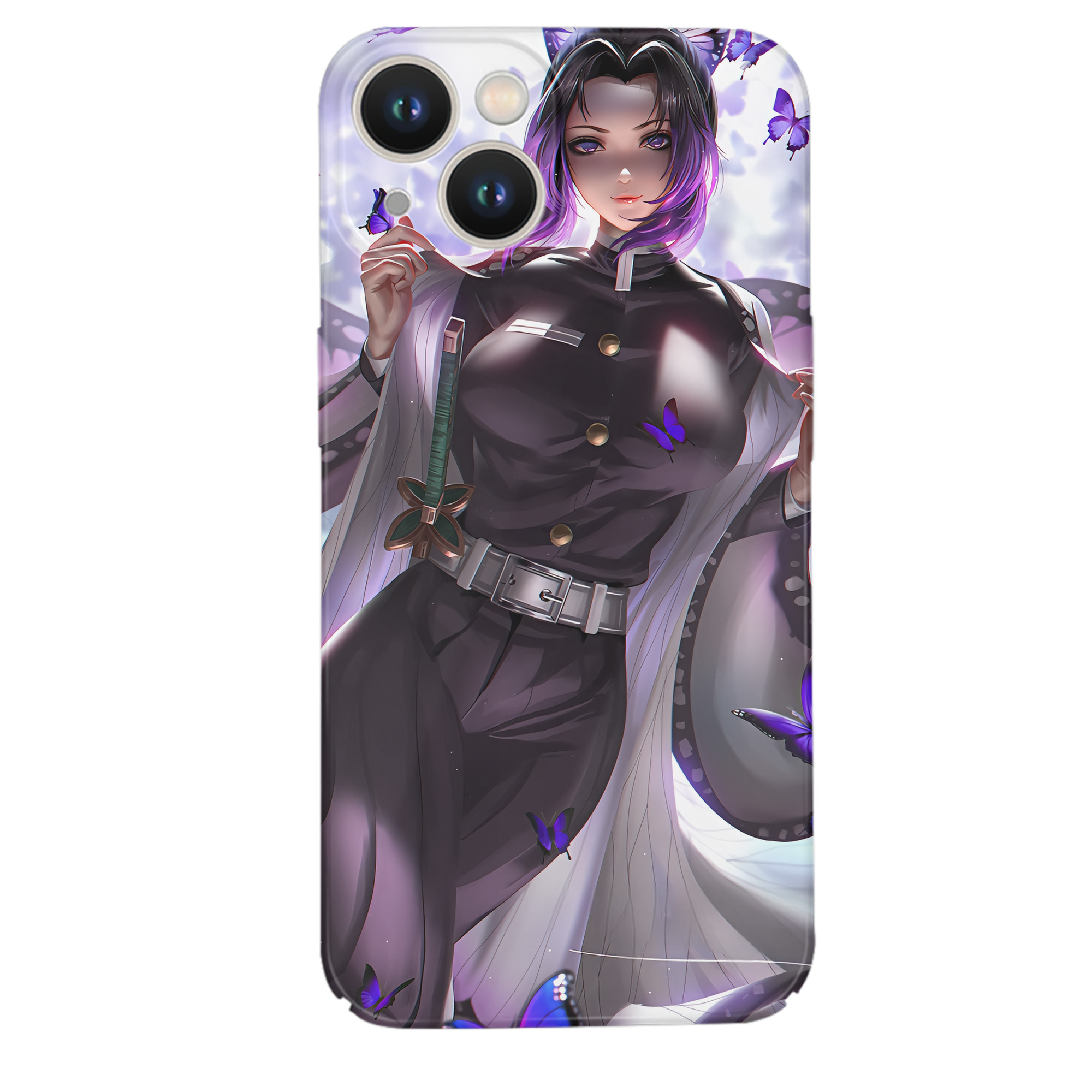 （画像用） 鬼滅の刃（きめつのやいば）蟲柱-胡蝶 しのぶ／こちょう しのぶ Kochou Shinobu 【iPhone 14シリーズ対応】ハードケース